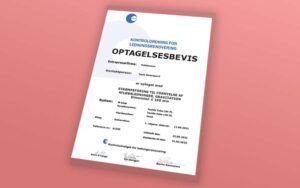 no-dig strømpeforing optagelsesbevis